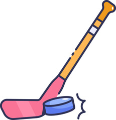Hockey Stick Icon Illustrations
