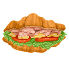 Croissant sandwich