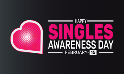 February is Happy Singles Awareness Day background template. Perfect for lovely banners, cards, posters, social media.
Vector design with text inscription and classic color for a professional look