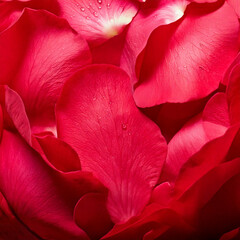 Red Rose Petals Background Image. Valentine's Day 2025