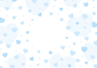 ホワイトデーのハートのフレーム背景イラスト01