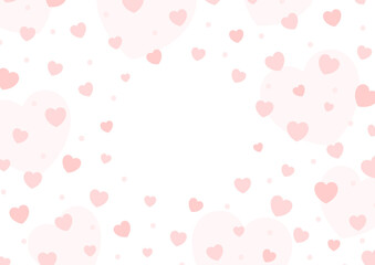 バレンタインデーのハートのフレーム背景イラスト02