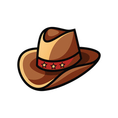 cowboy hat with a white background.eps