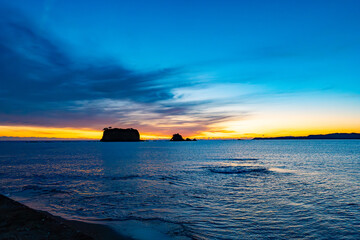 和歌山県　串本からの朝日の風景(2024年12月)