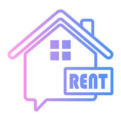 house Line Gradient Icon