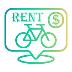 Fototapeta premium rent Line Gradient Icon