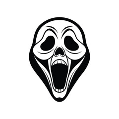 halloween screaming face mask.eps