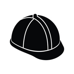 hard hat icon only black color and white background.eps