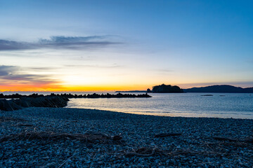 和歌山県　串本からの朝日の風景(2024年12月)