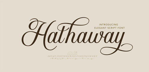 Elegant wedding alphabet font logo classic minimal fashion designs. Typography luxury modern serif letter fonts and number for logos tattoo brand. vector illustration