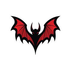 majestic demon wings soaring against a white backgound.eps