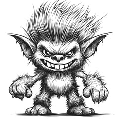 Obraz premium Angry Cartoon Creature