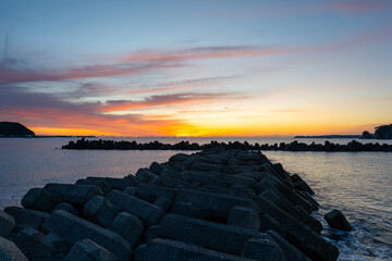 和歌山県　串本からの朝日の風景(2024年12月)