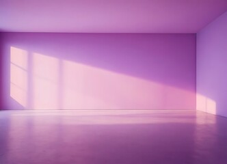 Soft pink sunlight streams through window in empty room.room, shadow, soft, window, sunlight, empty, pink, calm, floor, minimalist, peaceful, serene, interior, light,3475