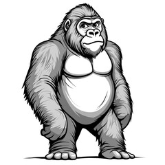 Fototapeta premium Majestic Gorilla Illustration