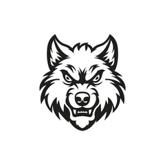 Head wolf logo template