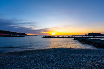 和歌山県　串本からの朝日の風景(2024年12月)