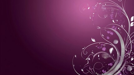 Elegant Purple Floral Design Background Image