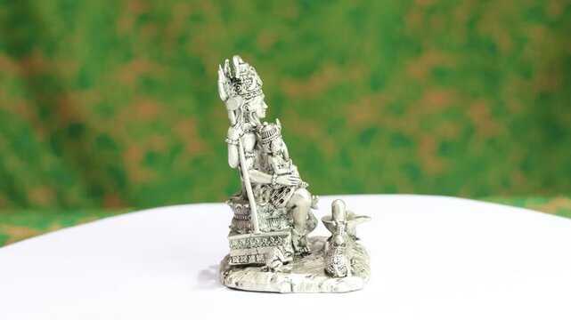 Ardhanareeshwar is a form of the Hindu god Shiva that combines him with his consort Maa Parvati. 925 Silver Indian Deity Idol High Detail Finish for Pooja and Home Decor. Hindu Religions. Divine Union