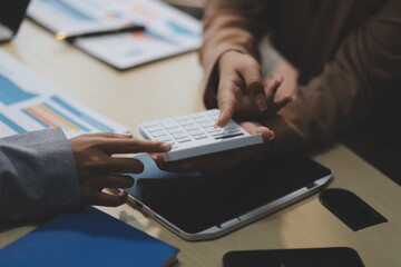 Workers discuss them at the company conference