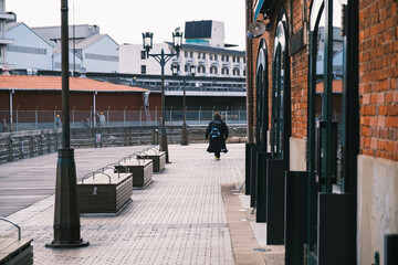 [KOBE]Remains of a fashionable brick warehouse in Kobe's port area, Kobe brick warehouse, Japan