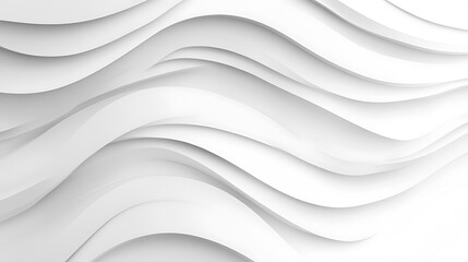 Obraz premium Abstract White Wavy Layers Design Background