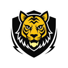 tiger with the color yellow.eps