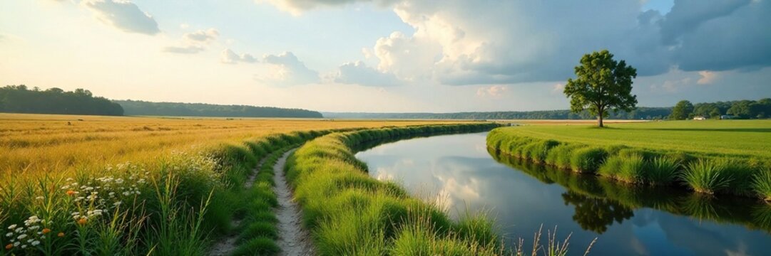 W?lder entlang der Oder schlie?en den Horizont ein, landschaft, w?lder