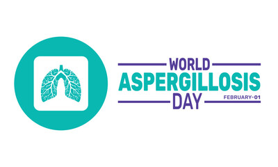 February is World Aspergillosis Day  background template. Perfect for banners, cards, posters, and social media .Vector design with text inscription and classic color for a professional look