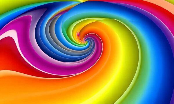 A vibrant, swirling pattern of rainbow colors reminiscent of a lollipop, creating an engaging and playful visual effect.