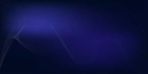 Abstract flowing wave lines particles background. Design elements for technology, science, and modern concept