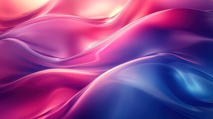 Naklejka premium Abstract waves of pink and blue create a fluid, dynamic background.