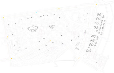 Vector sketch silhouette design detail landscape siteplan layout city planning.eps