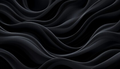 Fototapeta premium Abstract Black Wavy Lines Background