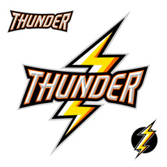 Thunder Sport Logo Stock Vector