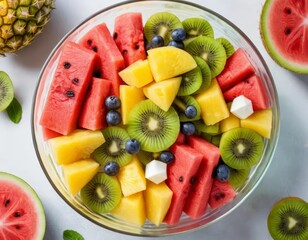 fruit salad in a bowl