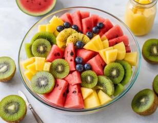 fruit salad in a bowl