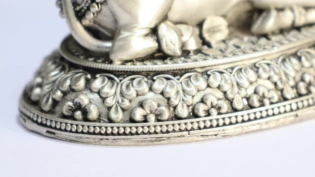 Nandi Maharaj, the sacred bull of Lord Shiva in Hindu mythology. 925 Silver Indian Deity Idol High Detail Finish for Pooja and Home Decor. Hindu Religions. He is also the guardian deity of Kailash