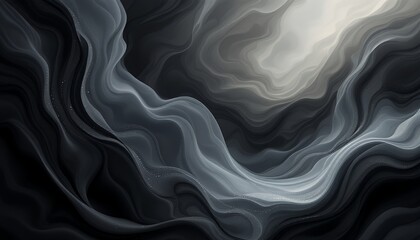 Obraz premium Abstract Gray and Black Flowing Texture Design