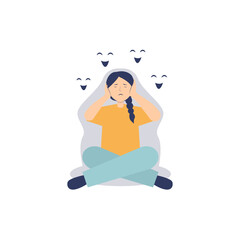 Frustrated Person Illustration in Flat Cartoon Design. Isolated Vector Character