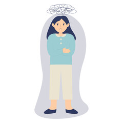 Frustrated Person Illustration in Flat Cartoon Design. Isolated Vector Character