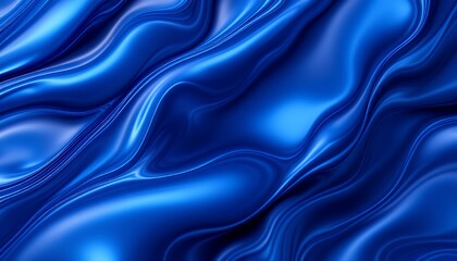 Obraz premium Deep Blue Flowing Fabric Texture