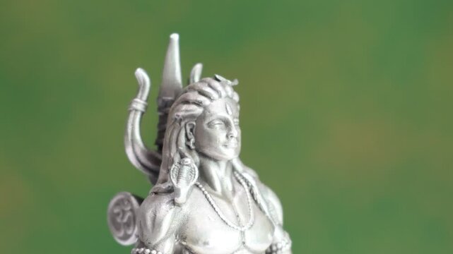 Lord Shiva also Mahadev 925 Silver Indian Deity Idol High Detail Finish for Pooja. Hindu Religions. This idol captures the essence of the Destroyer, Preserver, and Creator. Adiyogi.  
