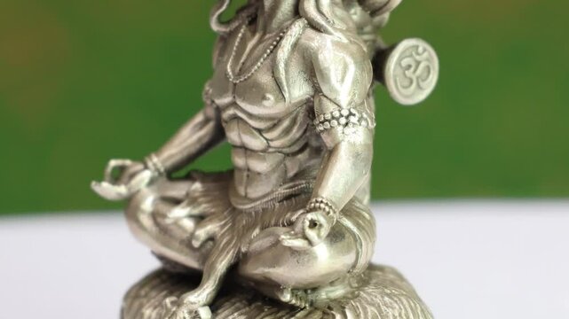 Lord Shiva also Mahadev 925 Silver Indian Deity Idol High Detail Finish for Pooja. Hindu Religions. This idol captures the essence of the Destroyer, Preserver, and Creator. Adiyogi.  