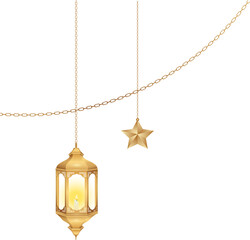 Elegant islamic traditional lantern and lamp