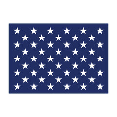 Vector stars of USA flag. White vector American flag stars on blue background. 50 stars USA flag vector. Symbol 50 states of the United States of America