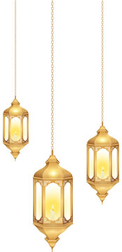 Elegant islamic traditional lantern and lamp