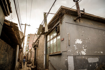 Architecture of Shanxi merchants in Ming and Qing dynasties in Baozili Scenic Area, Zhangjiakou...