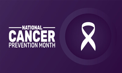 February is National Cancer Prevention Month background template. Perfect for banners, cards, posters, and social media . Vector design with text inscription and classic color for a professional look