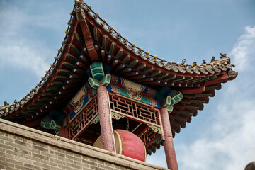 Obraz premium Architecture of Shanxi merchants in Ming and Qing dynasties in Baozili Scenic Area, Zhangjiakou City, Hebei Province, China